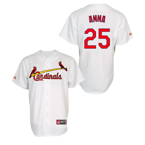 Dean Anna #25 MLB Jersey-St Louis Cardinals Men's Authentic Home Jersey by Majestic Athletic Baseball Jersey